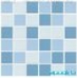 Мозаика однотонная Serapool фарфоровая 5х5 см, голубой mix (3 цв
